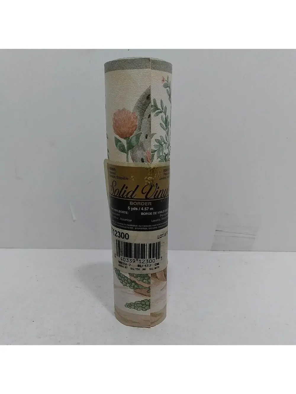 2-Pfaltzgraff Solid Vinyl Border 5yds x 7